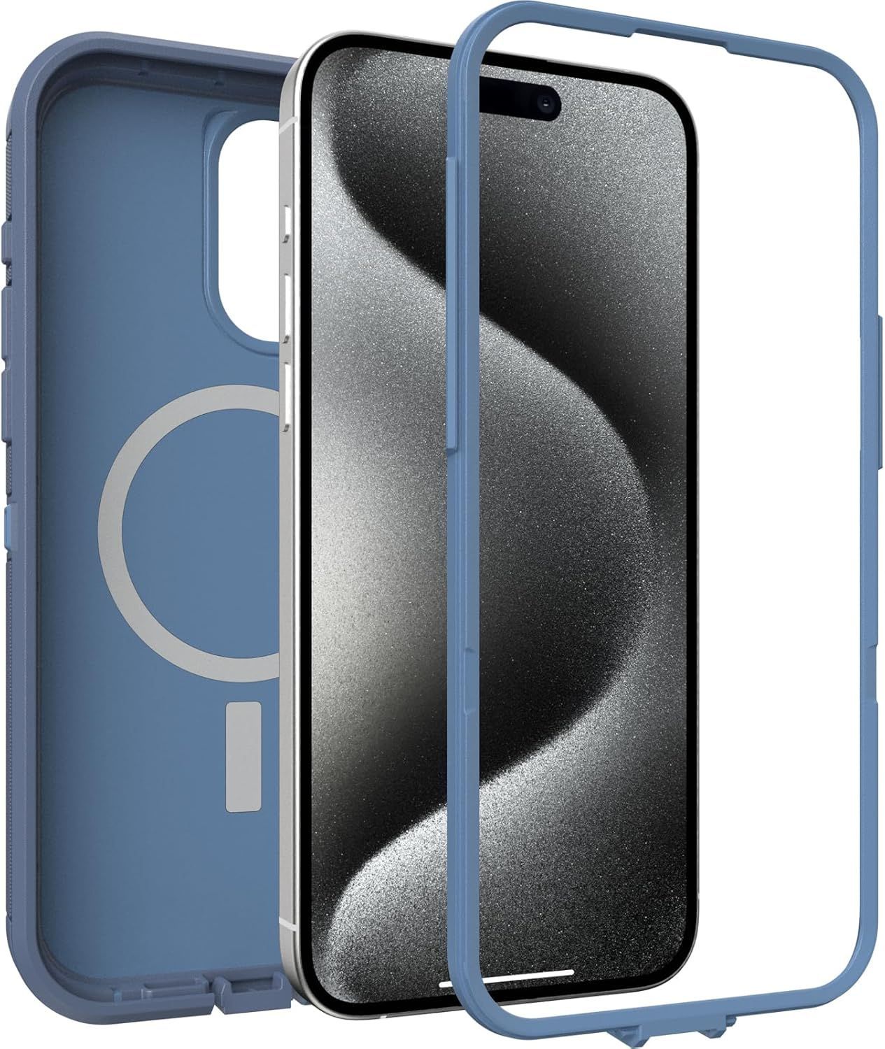 OtterBox Defender Pro XT Phone Case with MagSafe for iPhone 15 Pro - Baby Blue Jeans by OtterBox - Image 4
