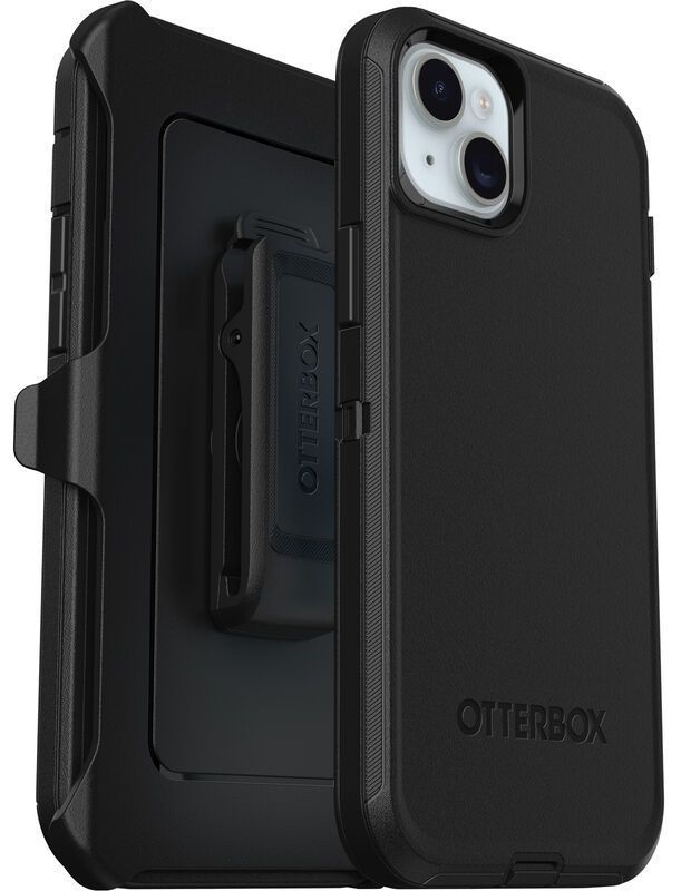 OtterBox Defender Series Phone Case for iPhone 15 Plus - Black by OtterBox - Refurbished - Premium condition - US$66.49