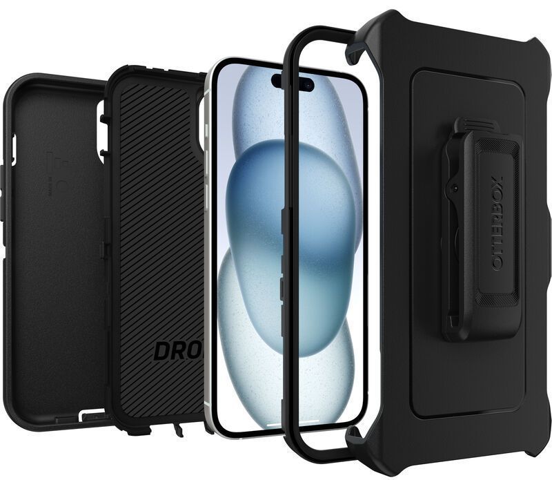 OtterBox Defender Series Phone Case for iPhone 15 Plus - Black by OtterBox - Image 4