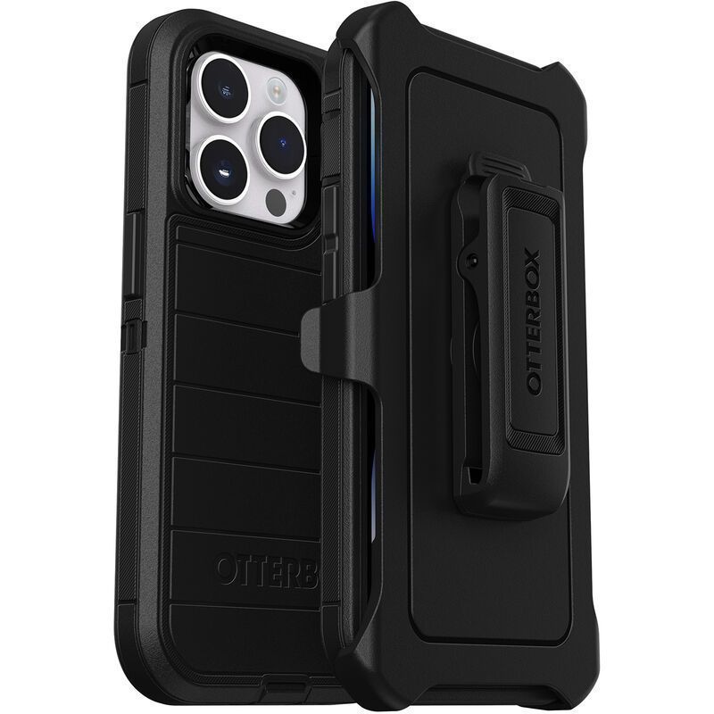 Otterbox Defender Series Pro Phone Case + Holster for iPhone 14 Pro - Black by Otterbox - Refurbished - Very Good condition - US$23.99