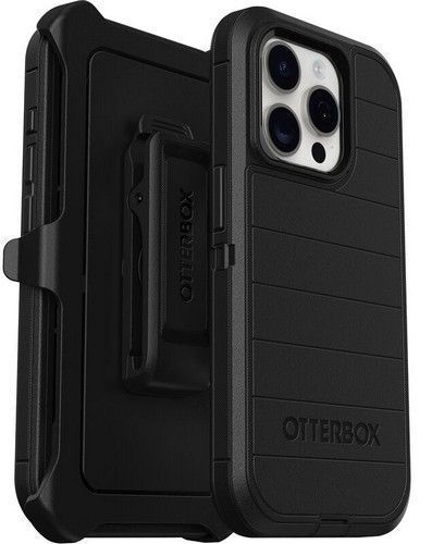Otterbox Defender Series Pro Phone Case + Holster for iPhone 15 Pro - Black by Otterbox - Refurbished - Brand New condition - US$61.53