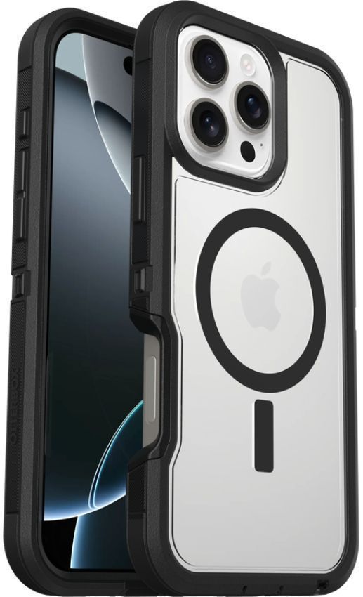 OtterBox Defender Series Pro XT Phone Case with MagSafe for iPhone 16 Pro Max - Dark Side (Clear/Black) by OtterBox - Refurbished - Very Good condition - US$20.43