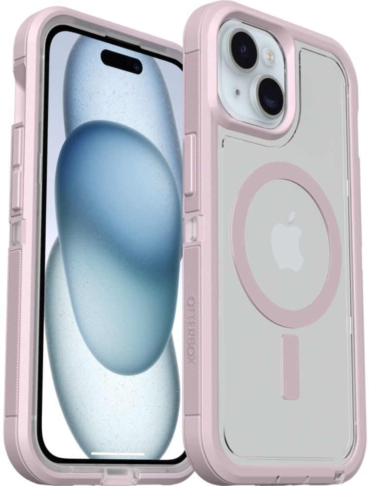 OtterBox Defender XT Clear Phone Case with MagSafe for iPhone 16 - Mountain Frost (Clear/Pink) by OtterBox - Refurbished - Very Good condition - US$20.48