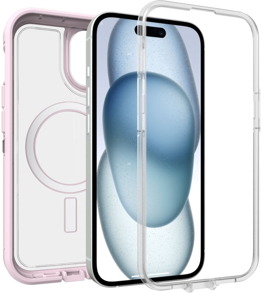 OtterBox Defender XT Clear Phone Case with MagSafe for iPhone 16 - Mountain Frost (Clear/Pink) by OtterBox - Refurbished - Very Good condition - Image 3