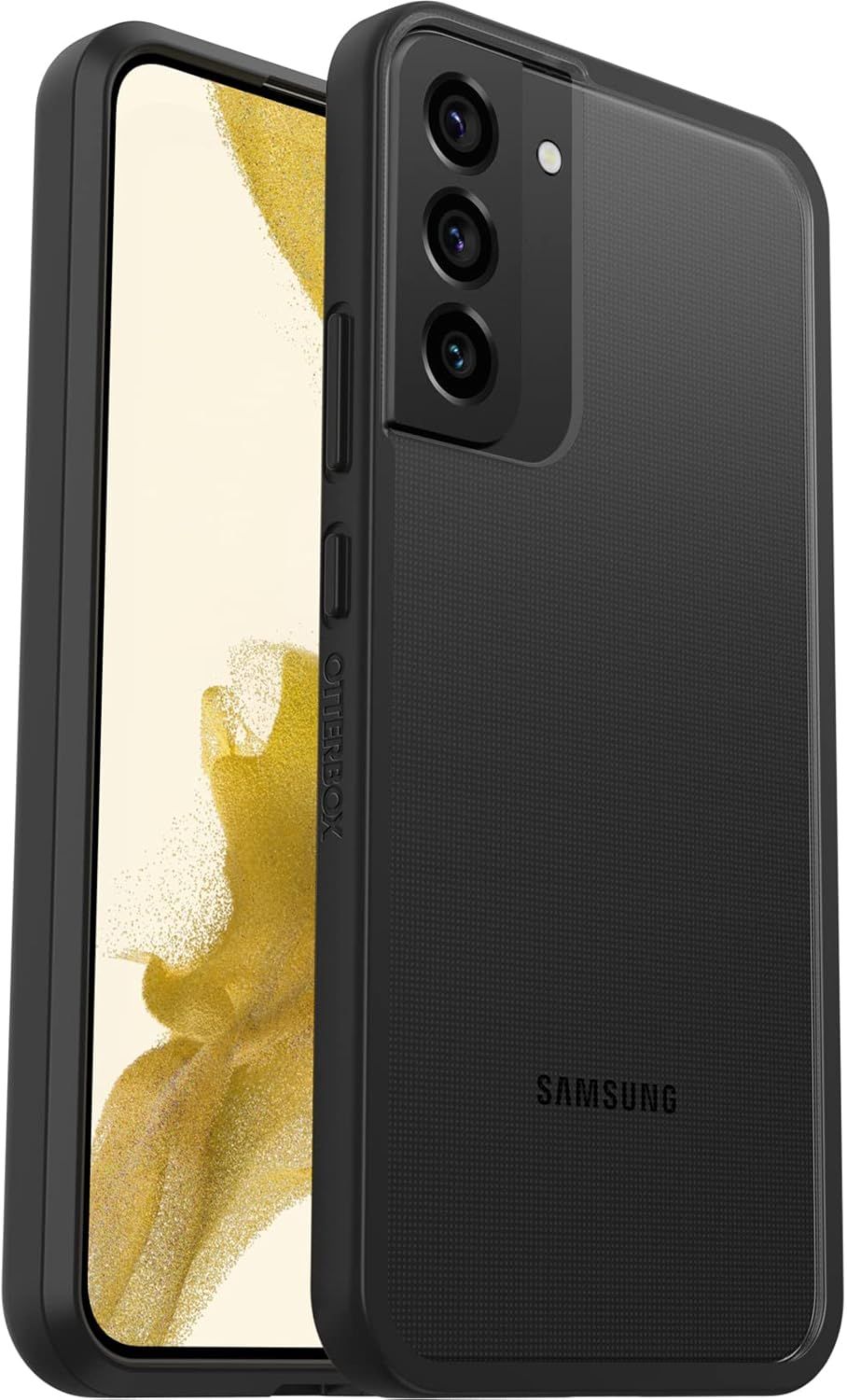 OtterBox React Series Phone Case for Galaxy S22+ - Black Crystal (Clear/Black) by OtterBox - Refurbished - Brand New condition - US$12.64