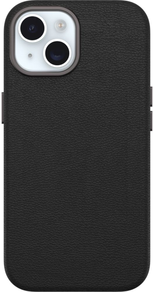 OtterBox Symmetry Cactus Leather Phone Case with MagSafe for iPhone 15 - Noir Ash (Black) by OtterBox - Refurbished - Brand New condition - Image 2