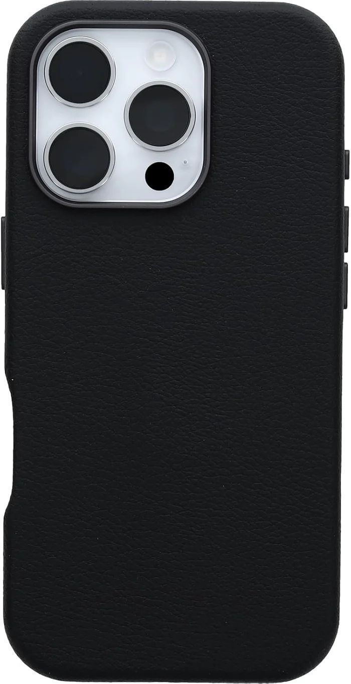 OtterBox Symmetry Series Cactus Leather Phone Case with MagSafe for iPhone 16 Pro Max - Noir Ash (Black) by OtterBox - Refurbished - Brand New condition - US$53.48