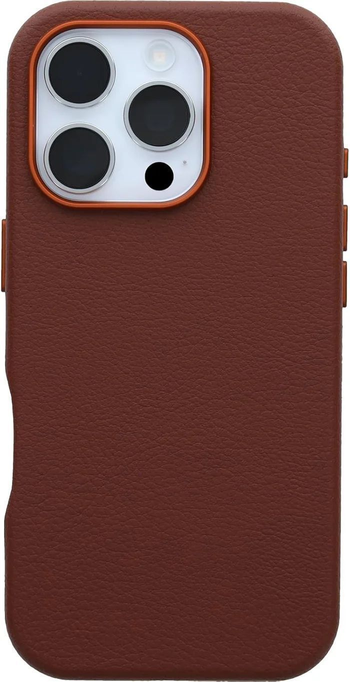 OtterBox Symmetry Series Cactus Leather Phone Case with MagSafe for iPhone 16 Pro Max - Rich Adobe (Brown) by OtterBox - Refurbished - Brand New condition - US$66.43