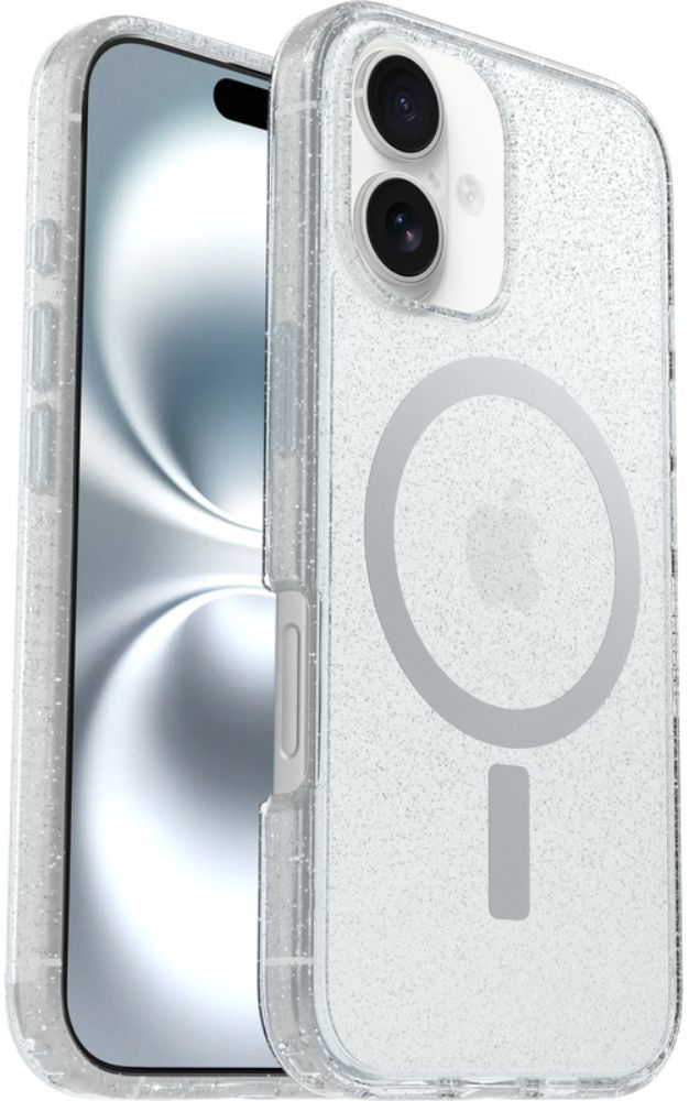 OtterBox Symmetry Series Clear Phone Case with MagSafe for iPhone 16 - Stardust 3.0 (Clear) by OtterBox - Refurbished - Brand New condition - US$39.67