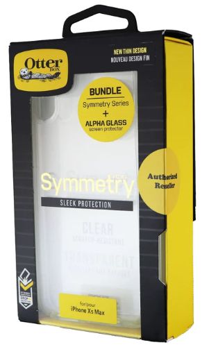 Otterbox Symmetry Series Phone Case + Alpha Glass Screen Protector for iPhone XS Max (Bundle) - Clear by Otterbox - Refurbished - Very Good condition - US$8.78