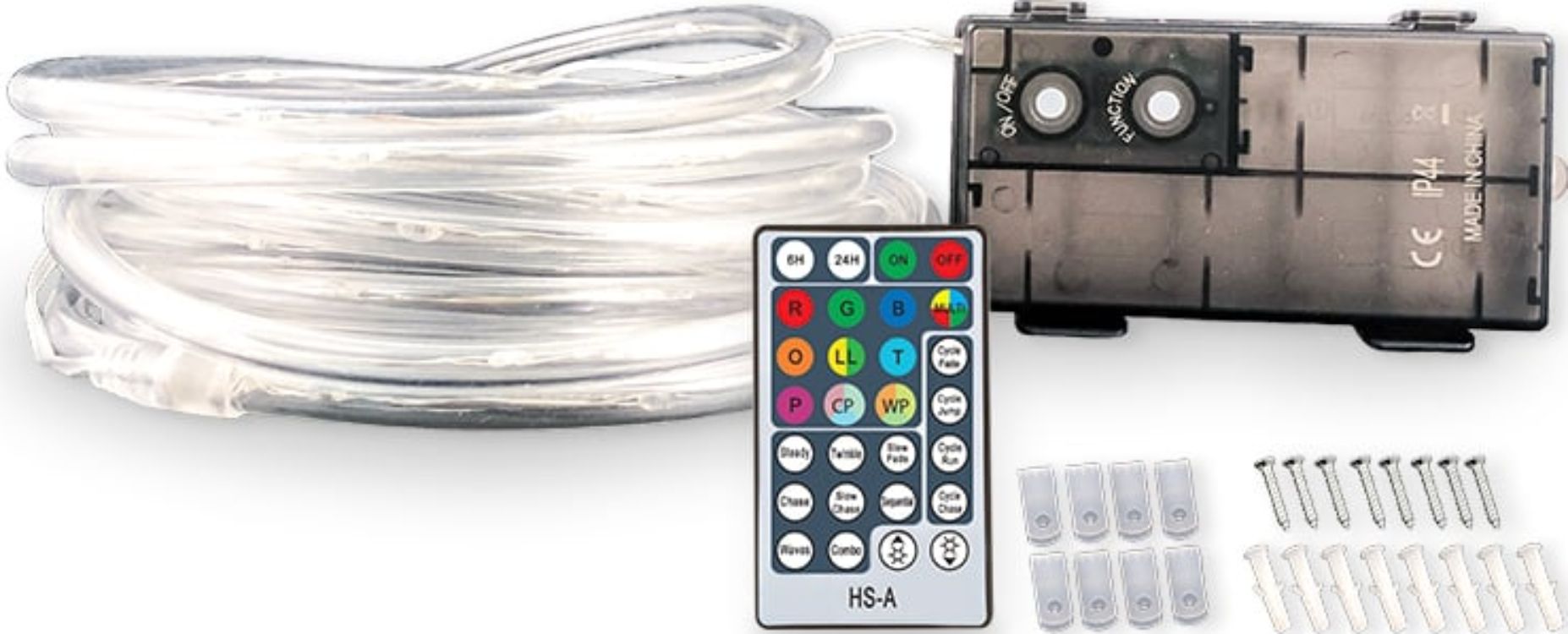 Pacific Accents Color Changing Rope Light 100 LED with Remote - White by Pacific Accents - Refurbished - Very Good condition - US$23.66