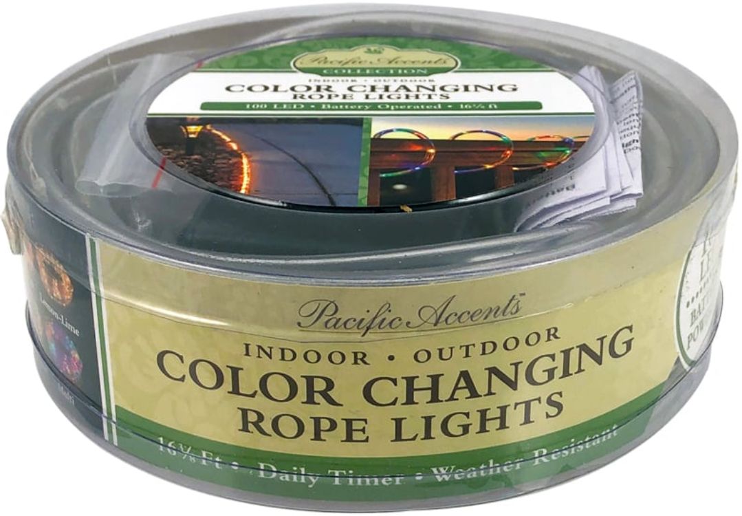 Pacific Accents Color Changing Rope Light 100 LED with Remote - White by Pacific Accents - Image 2