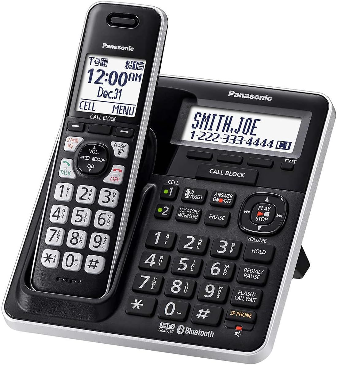 Panasonic KX-TG985 Expandable Cordless Phone System - Black by Panasonic - Image 2