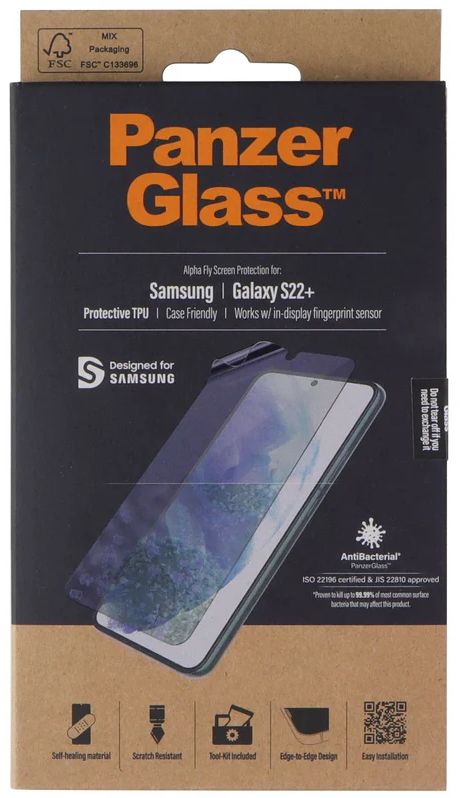 PanzerGlass AlphaFly TPU Screen Protector for Samsung Galaxy S22+ - Clear by PanzerGlass - Image 2