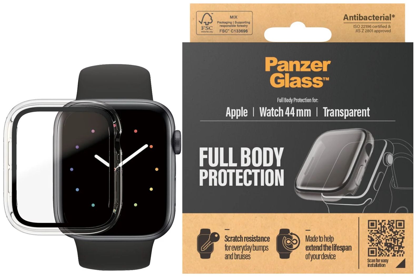 PanzerGlass Full Body Protector Case for Apple Watch (44mm) - Clear by PanzerGlass - Image 2