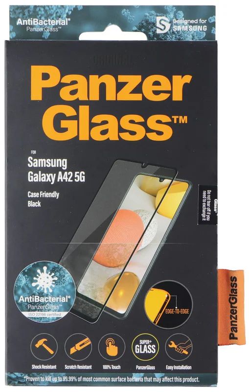 PanzerGlass Original Screen Protector for Samsung Galaxy A42 5G - Clear/Black by Panzer Glass - Refurbished - Brand New condition - Image 3