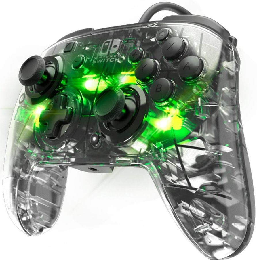 PDP Afterglow Prismatic LED Deluxe + Audio Wired Controller for Nintendo Switch - Clear by PDP - Refurbished - Like New condition - Image 2