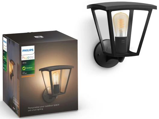 Philips Hue Inara Outdoor Smart Wall Light - Black by Philips Hue - Refurbished - Very Good condition - US$56.79