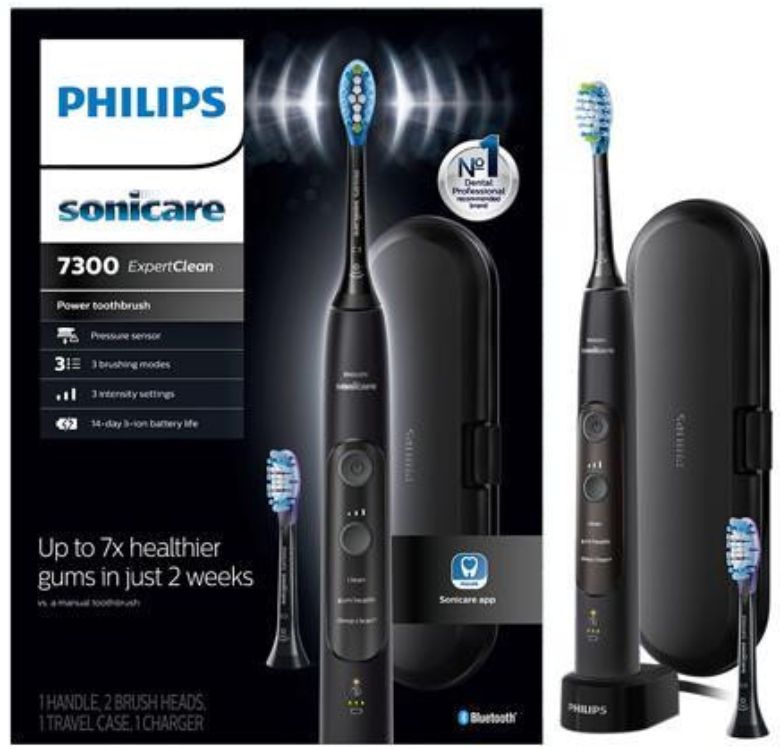 Philips HX9610 ExpertClean 7300 Sonic Electric toothbrush with App - Black by Philips - Image 2
