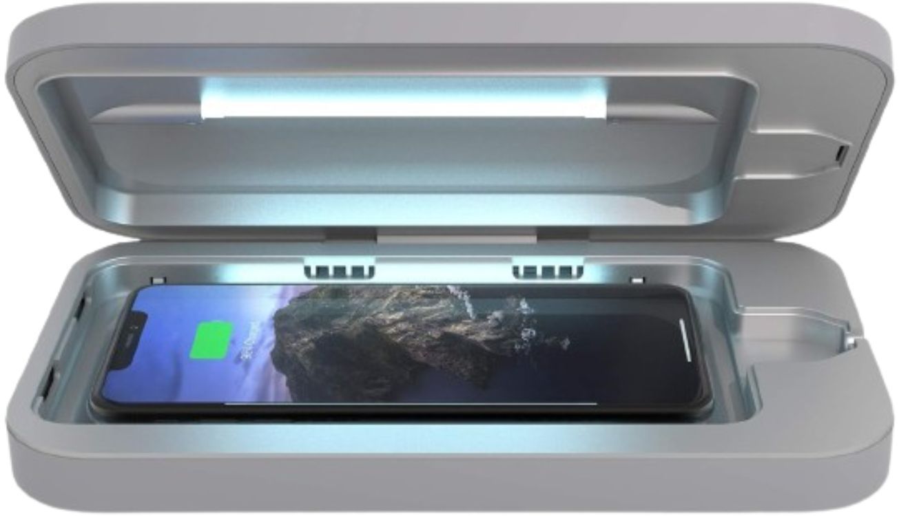 PhoneSoap UV Phone Qi Wireless Charger and Sanitizer - Gunmetal Grey by PhoneSoap - Refurbished - Very Good condition - US$35.34