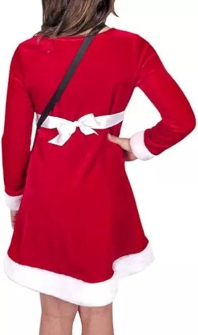 Pink & Violet Holiday Girl's Dress with Unicorn Purse 2T - Red by Pink & Violet - Image 2