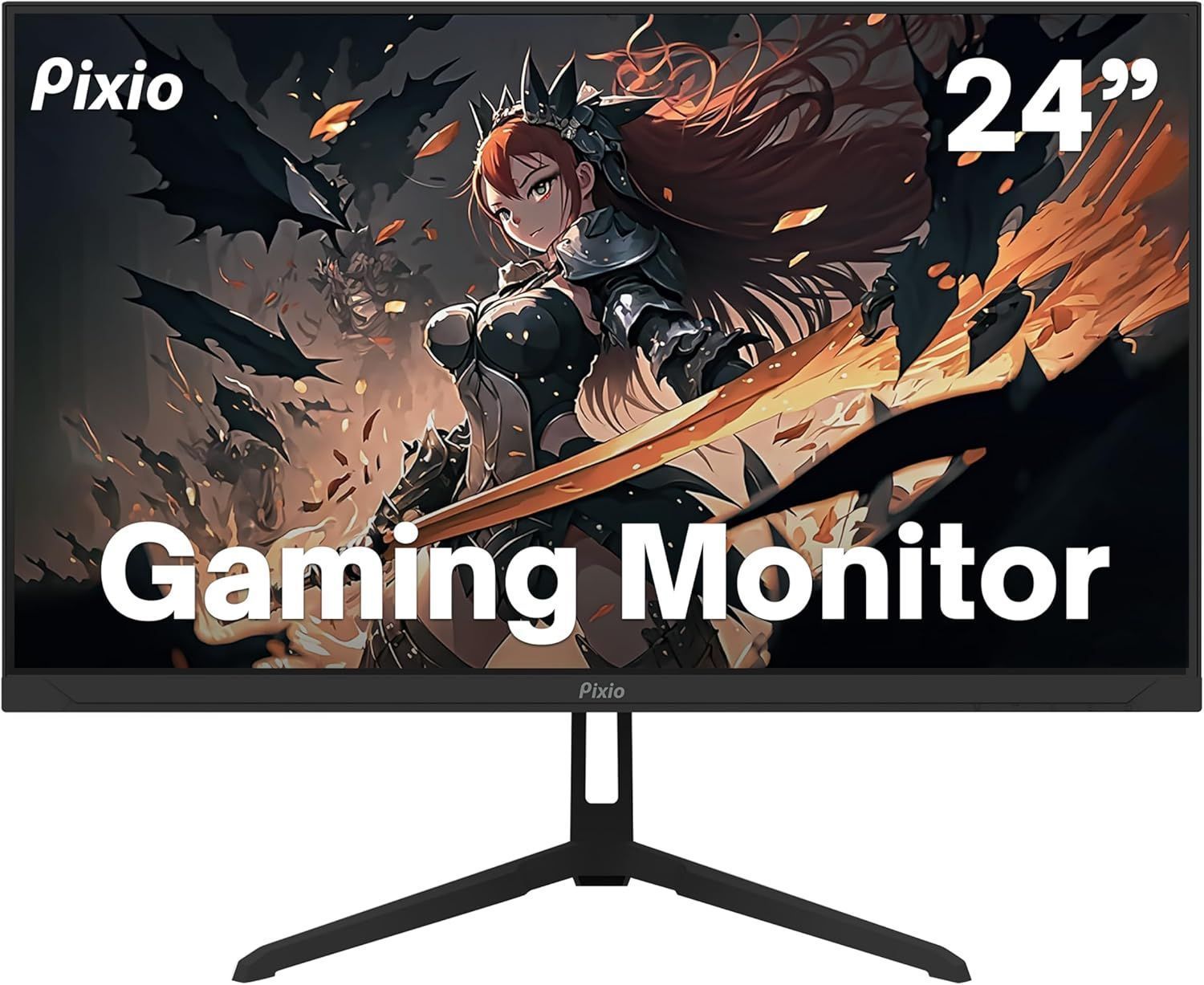 Pixio PX248 Wave Gaming Monitor 24" - Black - 24 Inch by Pixio - Refurbished - Very Good condition - US$137.98