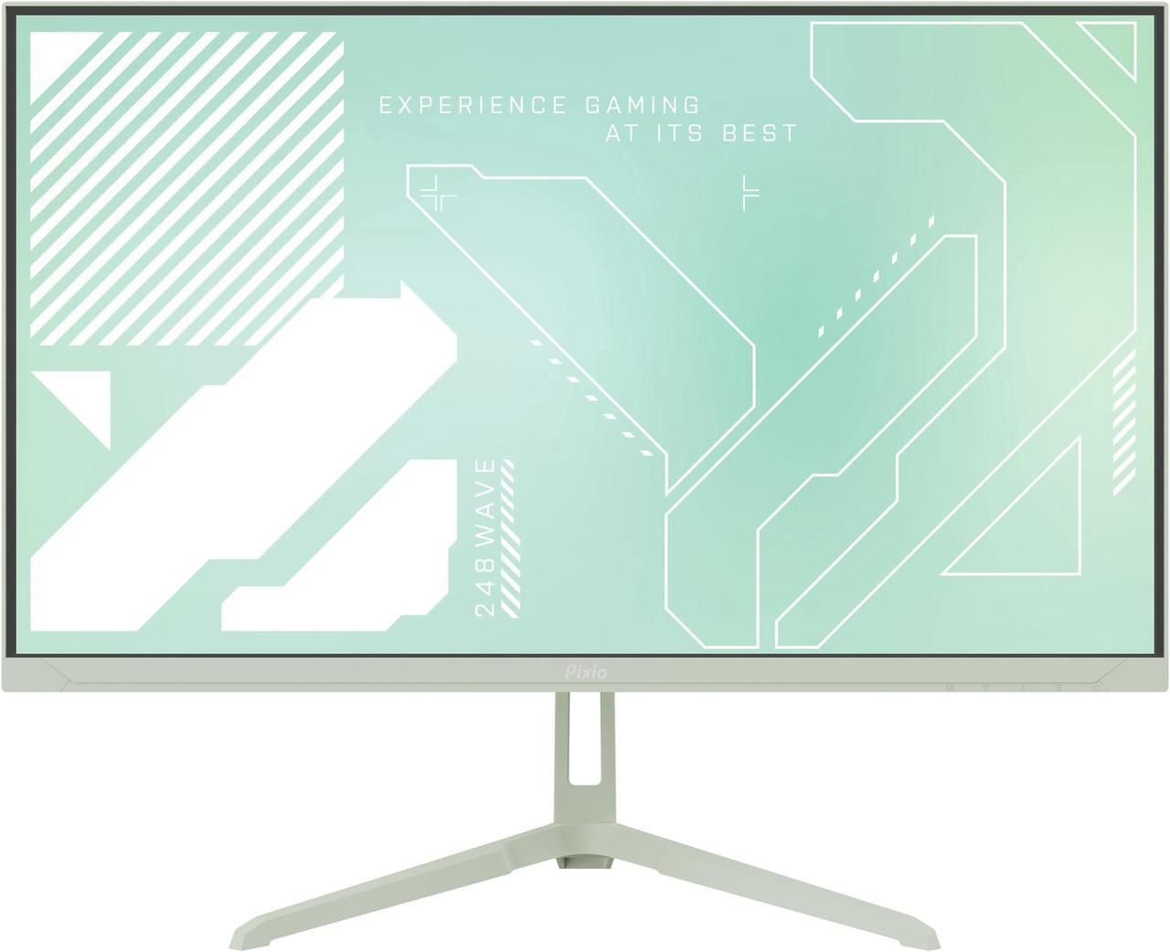 Pixio PX248 Wave Gaming Monitor 24" - Mint Green - 24 Inch by Pixio - Refurbished - Very Good condition - US$228.49
