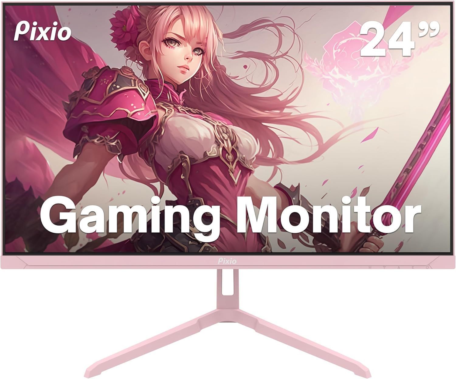 Pixio PX248 Wave Gaming Monitor 24" - Pink - 24 Inch by Pixio - Refurbished - Very Good condition - US$137.98