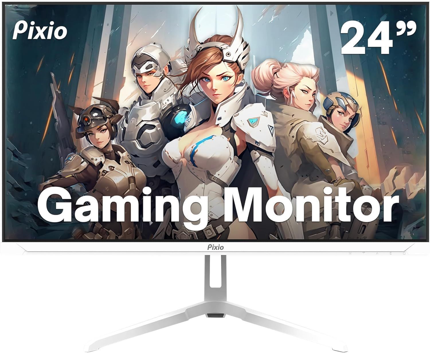Pixio PX248 Wave Gaming Monitor 24" - White - 24 Inch by Pixio - Refurbished - Very Good condition - US$137.98