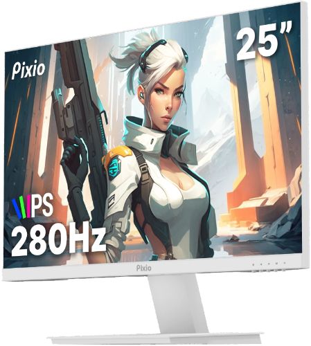 Pixio PX259 Prime Gaming Monitor 25" - White - 25 Inch by Pixio - Refurbished - Very Good condition - Image 3