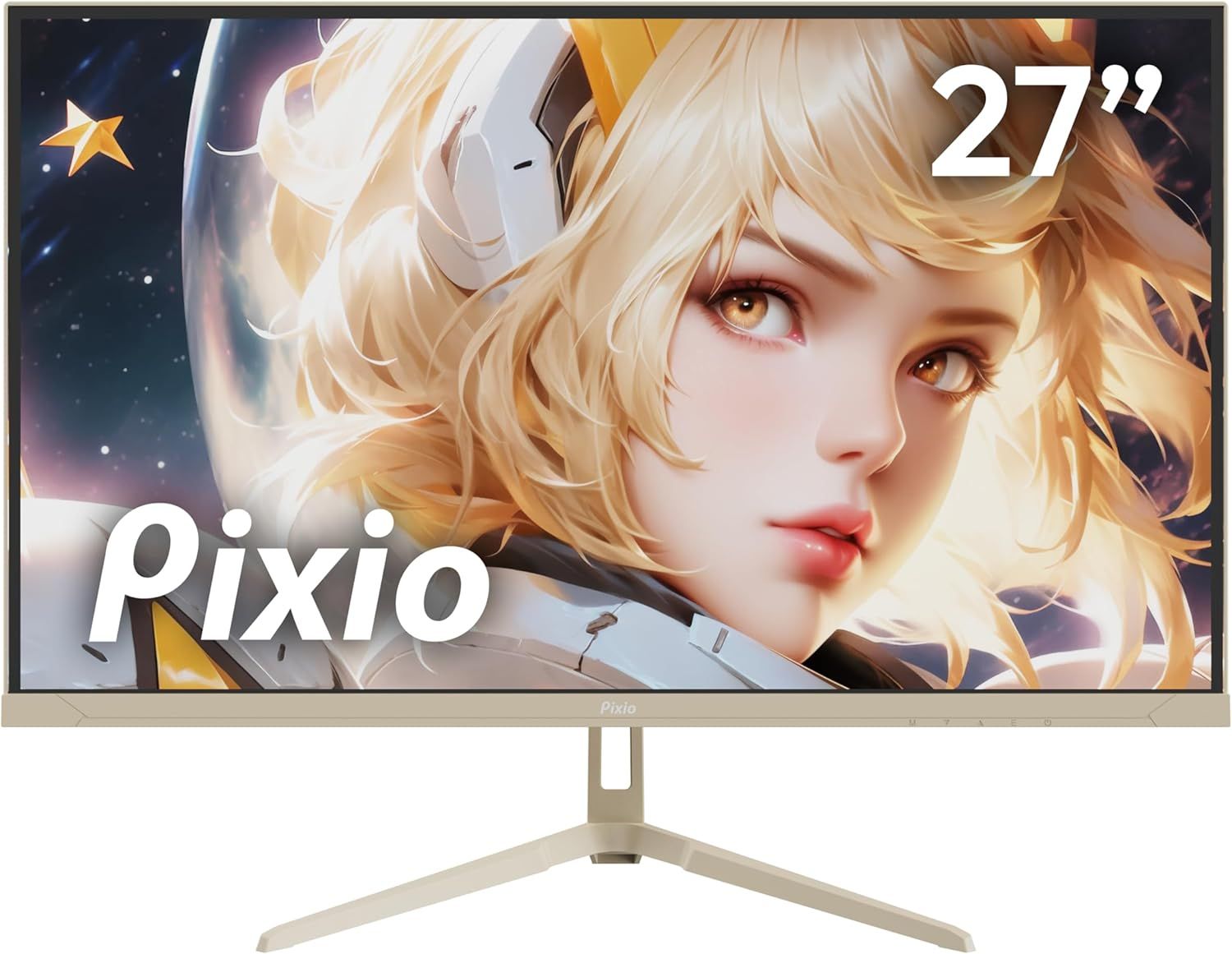 Pixio PX278 Wave Gaming Monitor 27" - Beige - 27 Inch by Pixio - Refurbished - Very Good condition - US$202.48