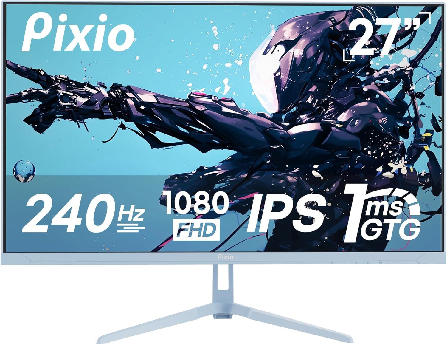 Pixio PX279 Wave Gaming Monitor 27" - Blue - 27 Inch by Pixio - Refurbished - Very Good condition - US$176.48