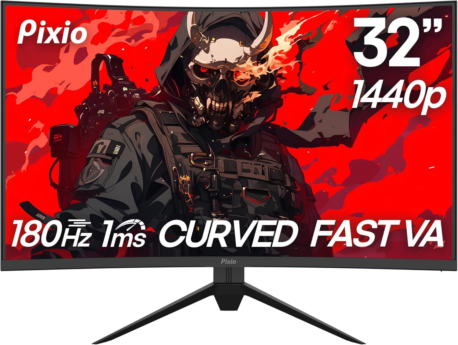 Pixio PXC328 Wave Curved Gaming Monitor 32" - Black - 32 Inch by Pixio - Refurbished - Very Good condition - US$211.48