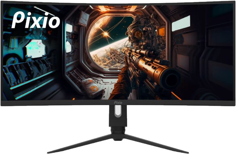 Pixio PXC348C Curved Gaming Monitor 34" - Black - 34 Inch by Pixio - Refurbished - Excellent condition - US$237.48