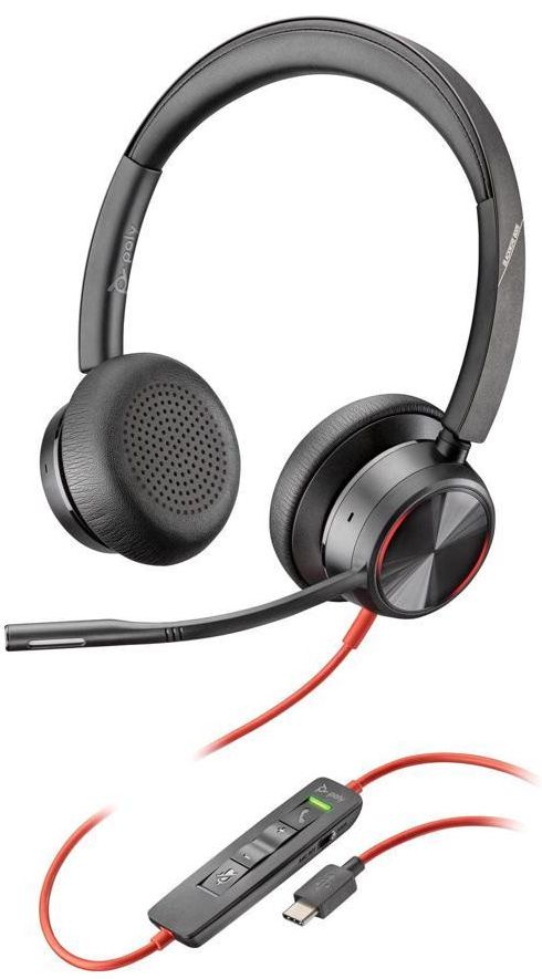 Poly Blackwire 8225 USB-C Stereo Wired Headset - Black by Poly - Refurbished - Very Good condition - US$235.48