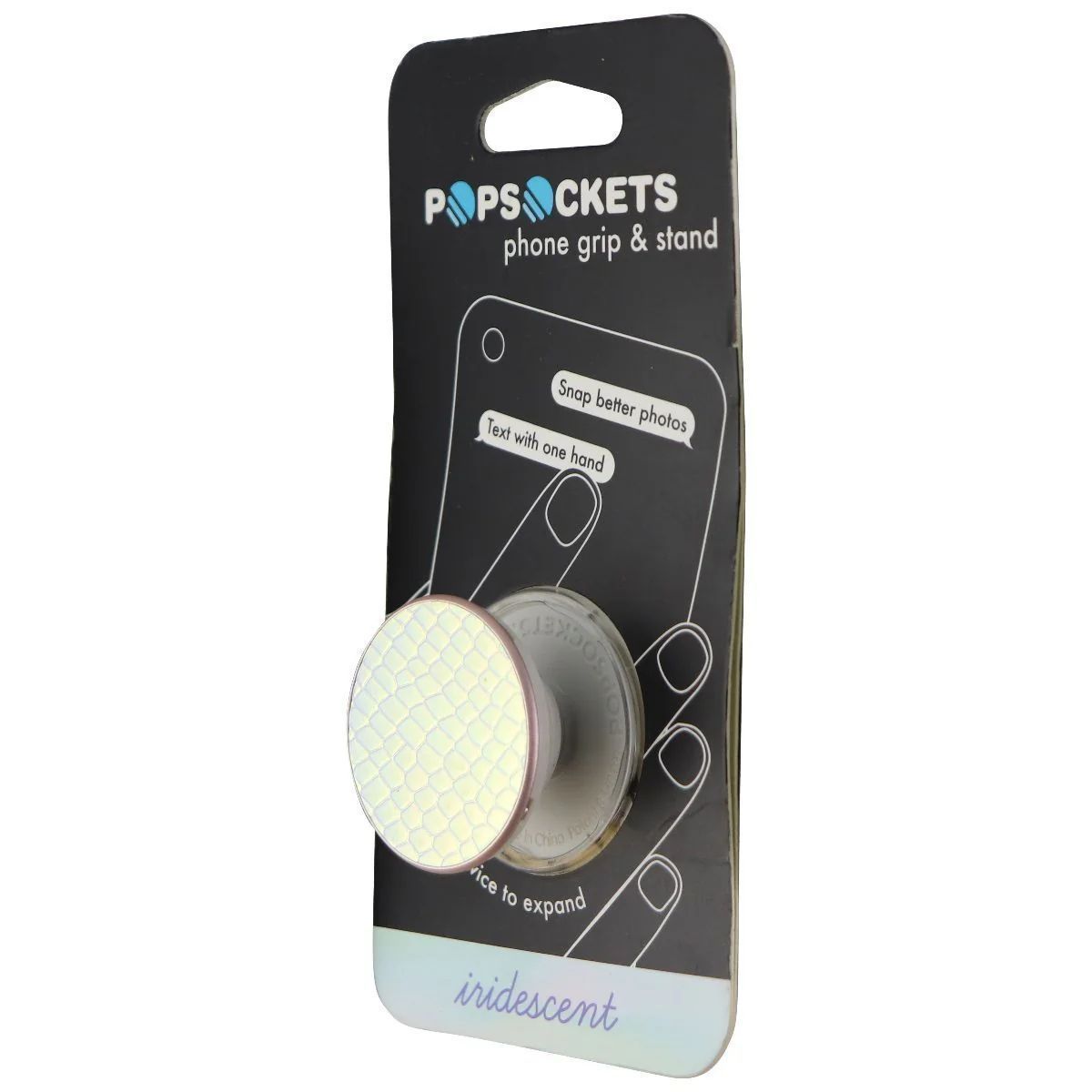 PopSockets Collapsible Grip & Stand for Phones and Tablets - Iridescent Snakeskin by PopSockets - Refurbished - Brand New condition - US$12.63