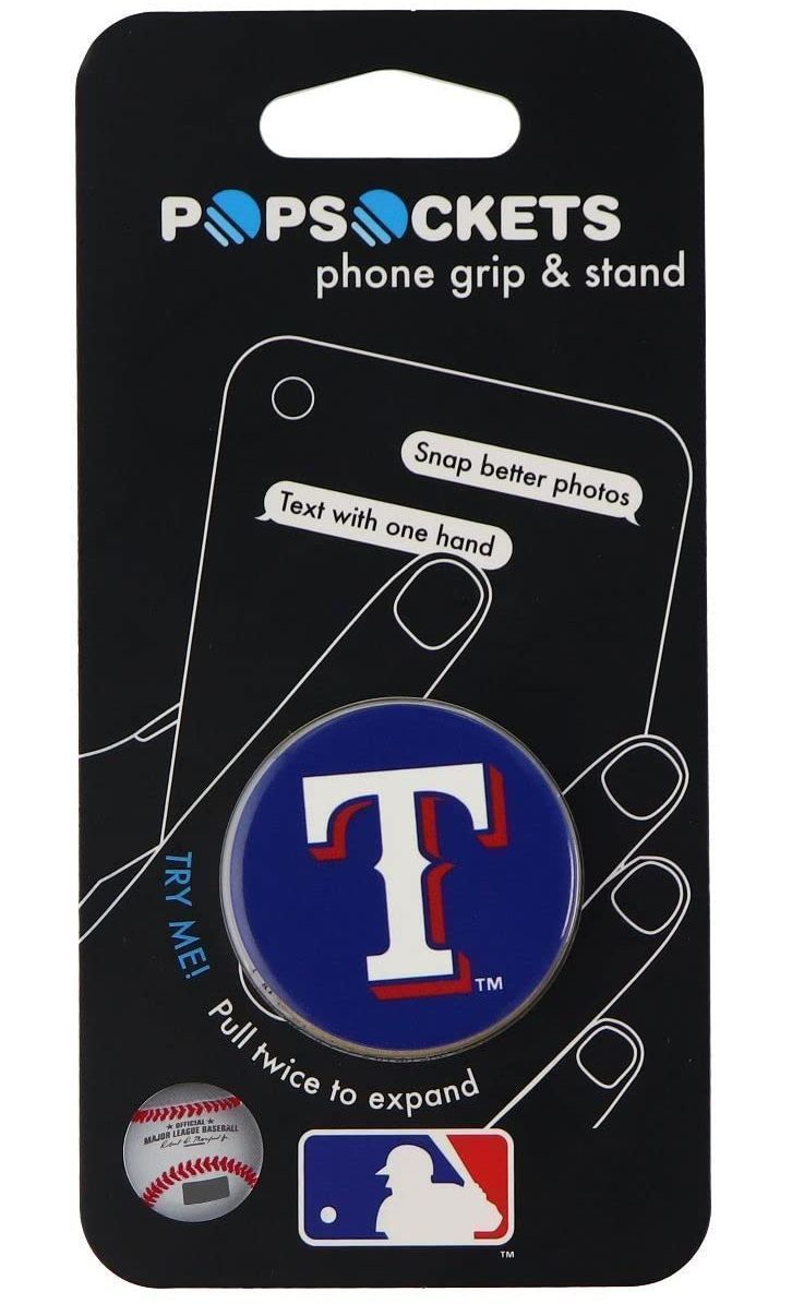 PopSockets Collapsible Grip & Stand for Phones and Tablets - Texas Rangers by PopSockets - Refurbished - Brand New condition - US$13.93