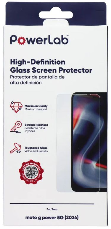 PowerLab High-Definition Glass Screen Protector for Motorola Moto G Power 5G (2024) - Clear by PowerLab - Refurbished - Brand New condition - US$8.78