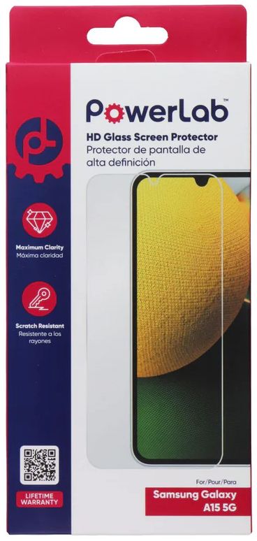 PowerLab High-Definition Glass Screen Protector for Samsung Galaxy A15 5G - Clear by PowerLab - Refurbished - Brand New condition - Image 2