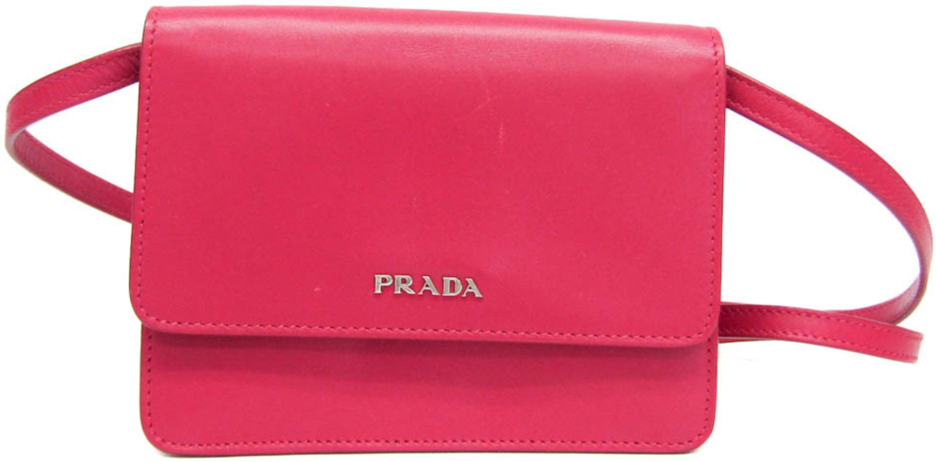 Prada Leather Shoulder Bag - Leather - Peonia by Prada - Refurbished - Very Good condition - US$490.99