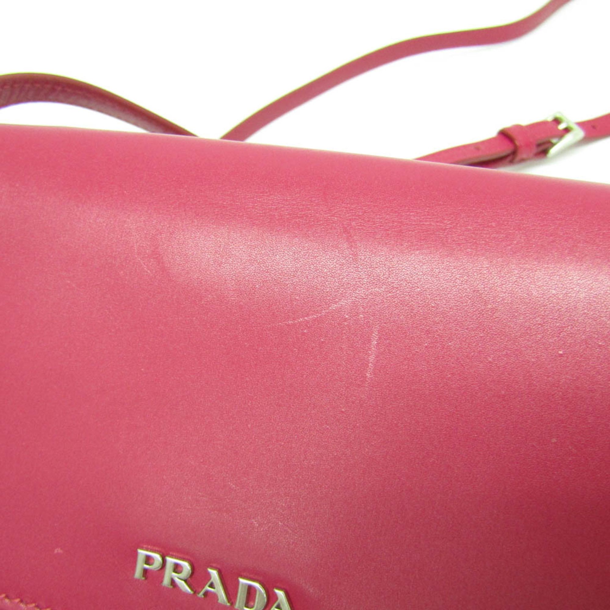 Prada Leather Shoulder Bag - Leather - Peonia by Prada - Image 5
