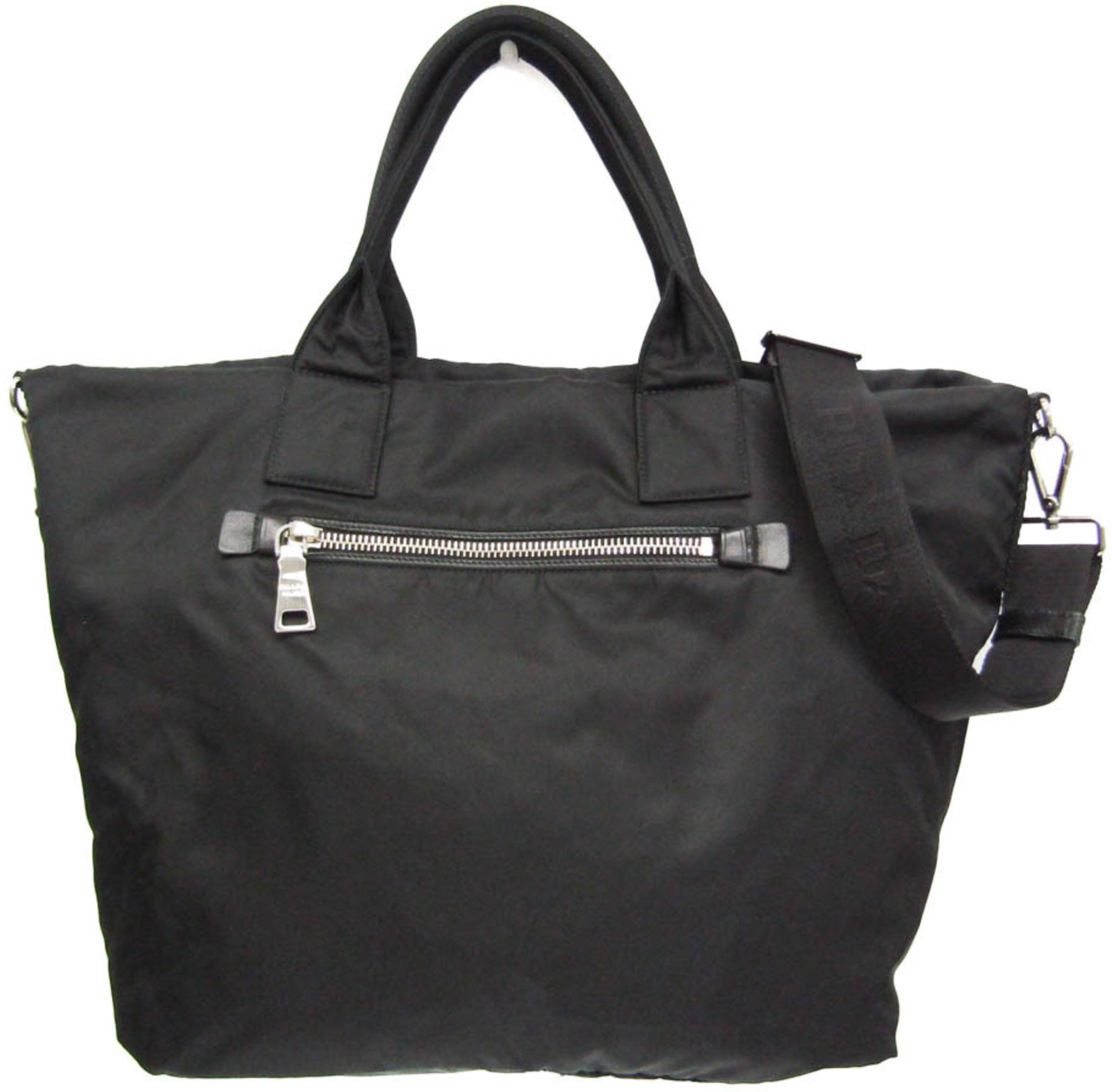 Prada Multi-Color Nylon Leather Handbag Shoulder Bag - Nylon - Black/Khaki by Prada - Image 2