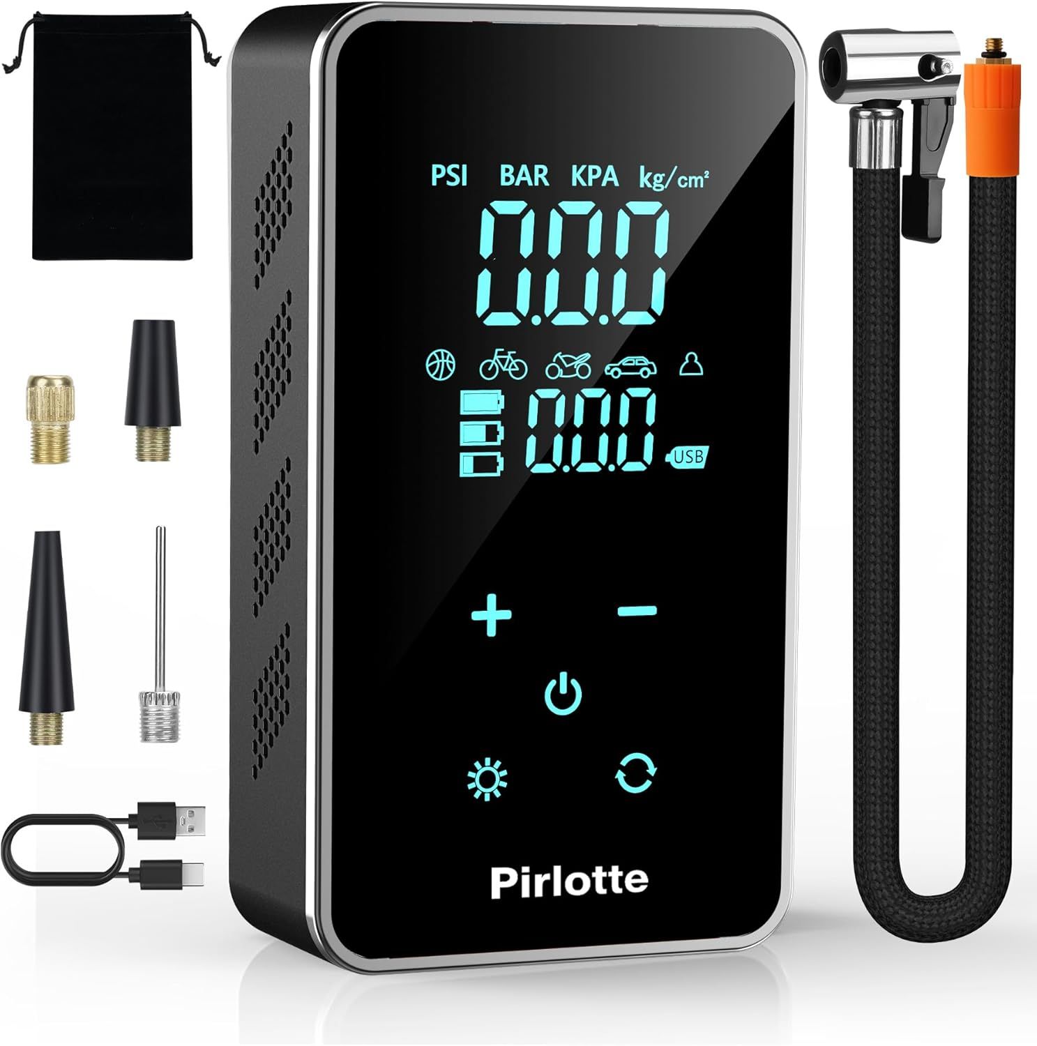 Prilotte Tire Inflator Portable Air Compressor-Air Pump for Car 18000mAh - Black by Prilotte - Refurbished - Very Good condition - US$35.52