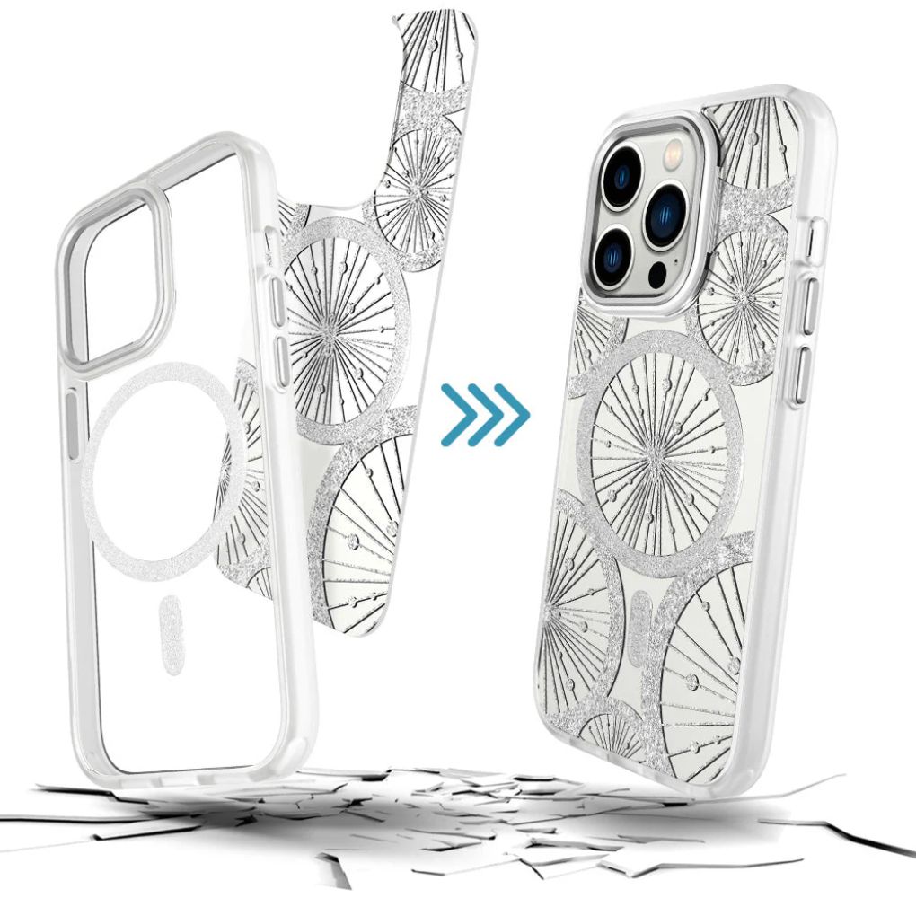 Prodigee Leemoncello + Mag Phone Case for iPhone 14 Pro - Clear/Sparkle - Brand New by Prodigee - Refurbished - Brand New condition - US$10.43
