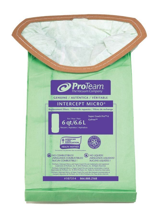 Proteam Green Paper for ProTeam Style 6qt Triangle Bags - Green by Proteam - Refurbished - Very Good condition - US$10.98