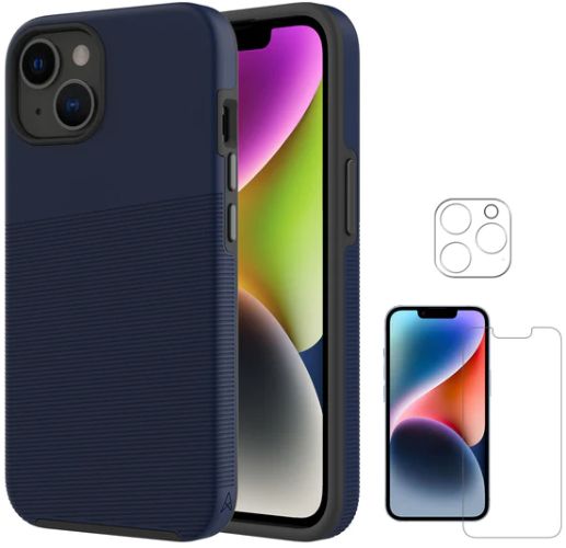 Axessorize PROTech Plus & ARMORGlass 360 Pack Phone Case for Apple iPhone 14 Plus - Astral Blue by Axessorize - Refurbished - Brand New condition - US$10.08