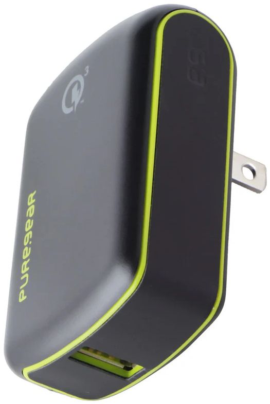 PureGear 18W Extreme USB Wall Charger + Micro USB 3-Ft Cable - Black by PureGear - Refurbished - Brand New condition - US$6.98
