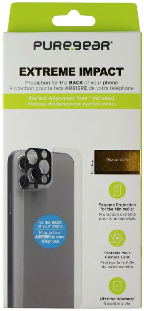 PureGear Extreme Impact Back & Camera Lens Protector for iPhone 13 Pro - Clear - Brand New by PureGear - Refurbished - Brand New condition - Image 3