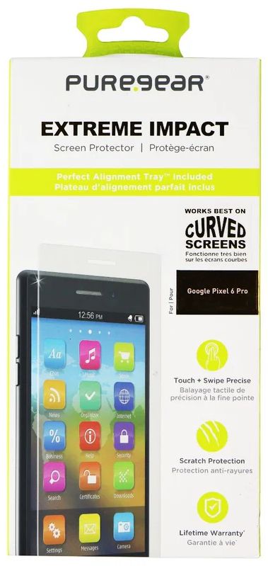 PureGear Extreme Impact Screen Protector for Google Pixel 6 Pro - Clear by PureGear - Refurbished - Brand New condition - US$8.78