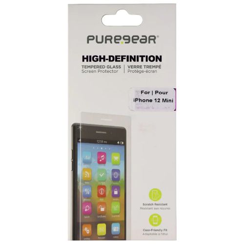 PureGear HD Clear Tempered Glass Screen Protector for iPhone 12 Mini - Clear by PureGear - Refurbished - Brand New condition - US$8.78
